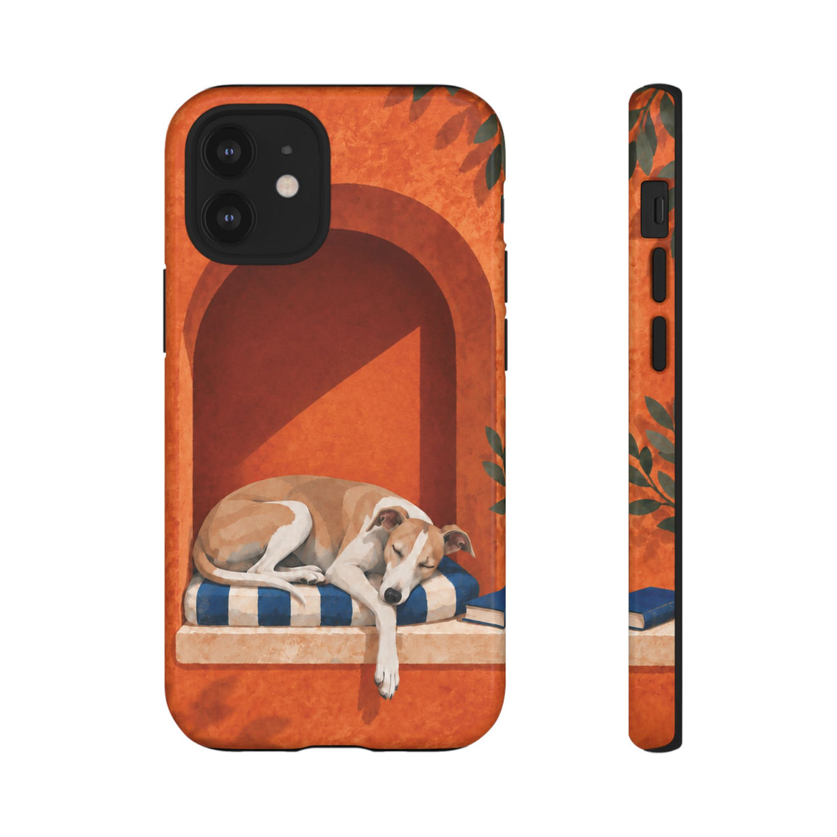 Whippet Siesta Nook Phone Case - Multicolor Phone Case - iPhone 12 Mini / Glossy