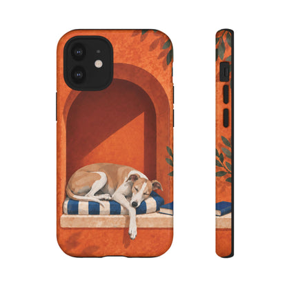 Whippet Siesta Nook Phone Case - Multicolor Phone Case - iPhone 12 Mini / Glossy