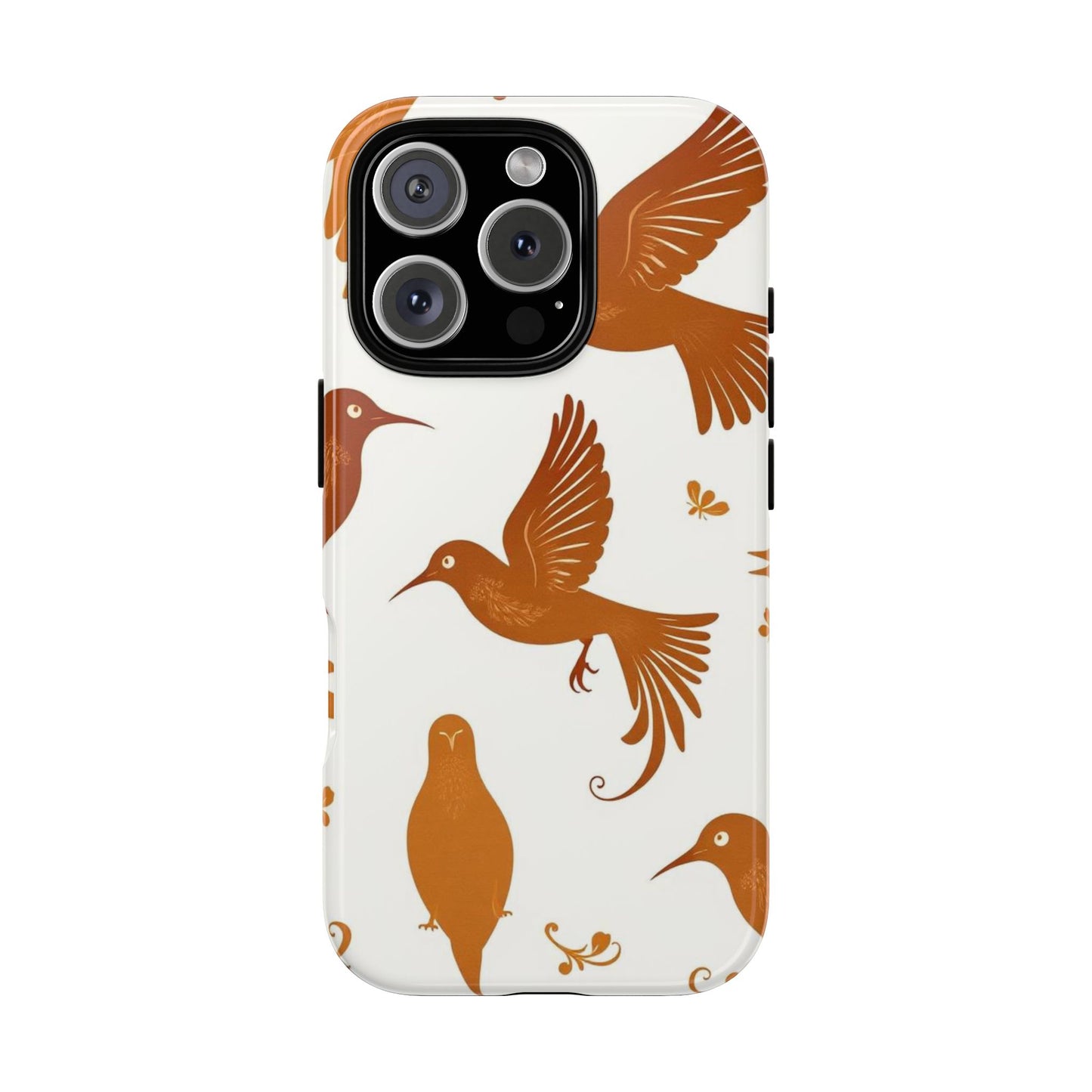 iPhone 16 Pro / Glossy Phone Case - Abstract Bird Pattern Phone Case
