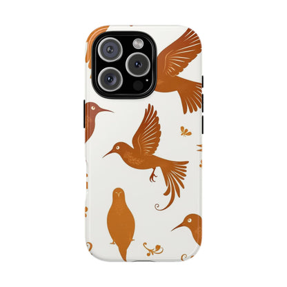 iPhone 16 Pro / Glossy Phone Case - Abstract Bird Pattern Phone Case
