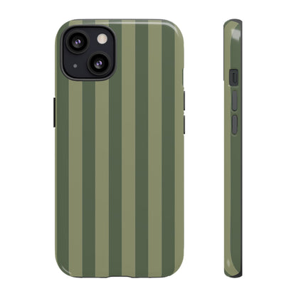 iPhone 13 / Glossy Phone Case - ’Green Stripe Pattern’ Phone Case