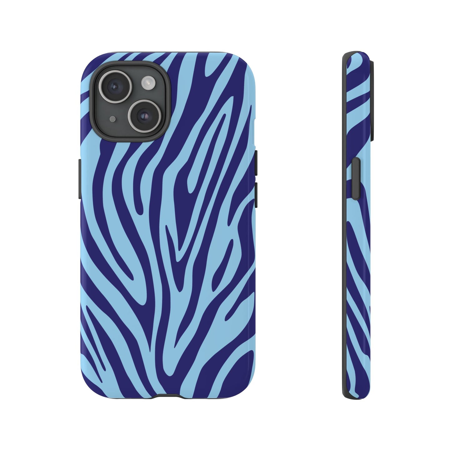 Boutique Sky Blue Tiger Print Phone Case