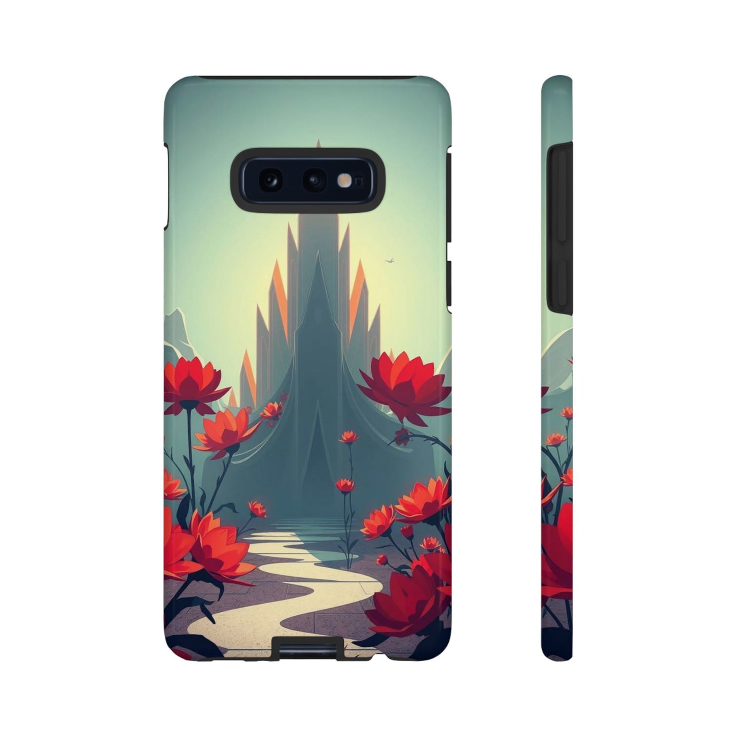 Samsung Galaxy S10E / Glossy Phone Case - Gothic Alien Garden Design Phone Case