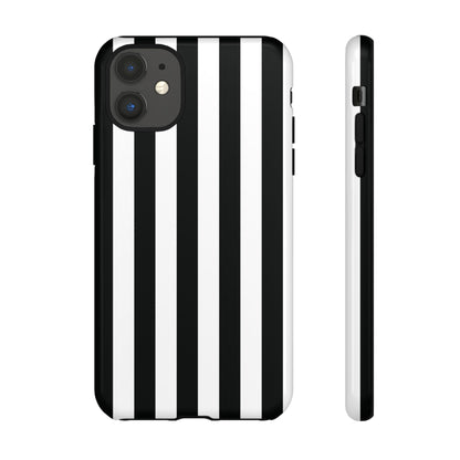 iPhone 11 / Glossy Phone Case - Simple Black & White Stripe Pattern Phone Case