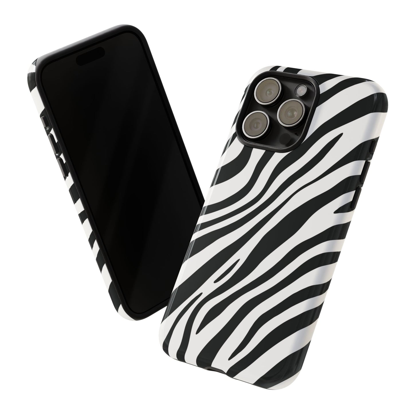 Modern Monochrome Zebra Print Phone Case
