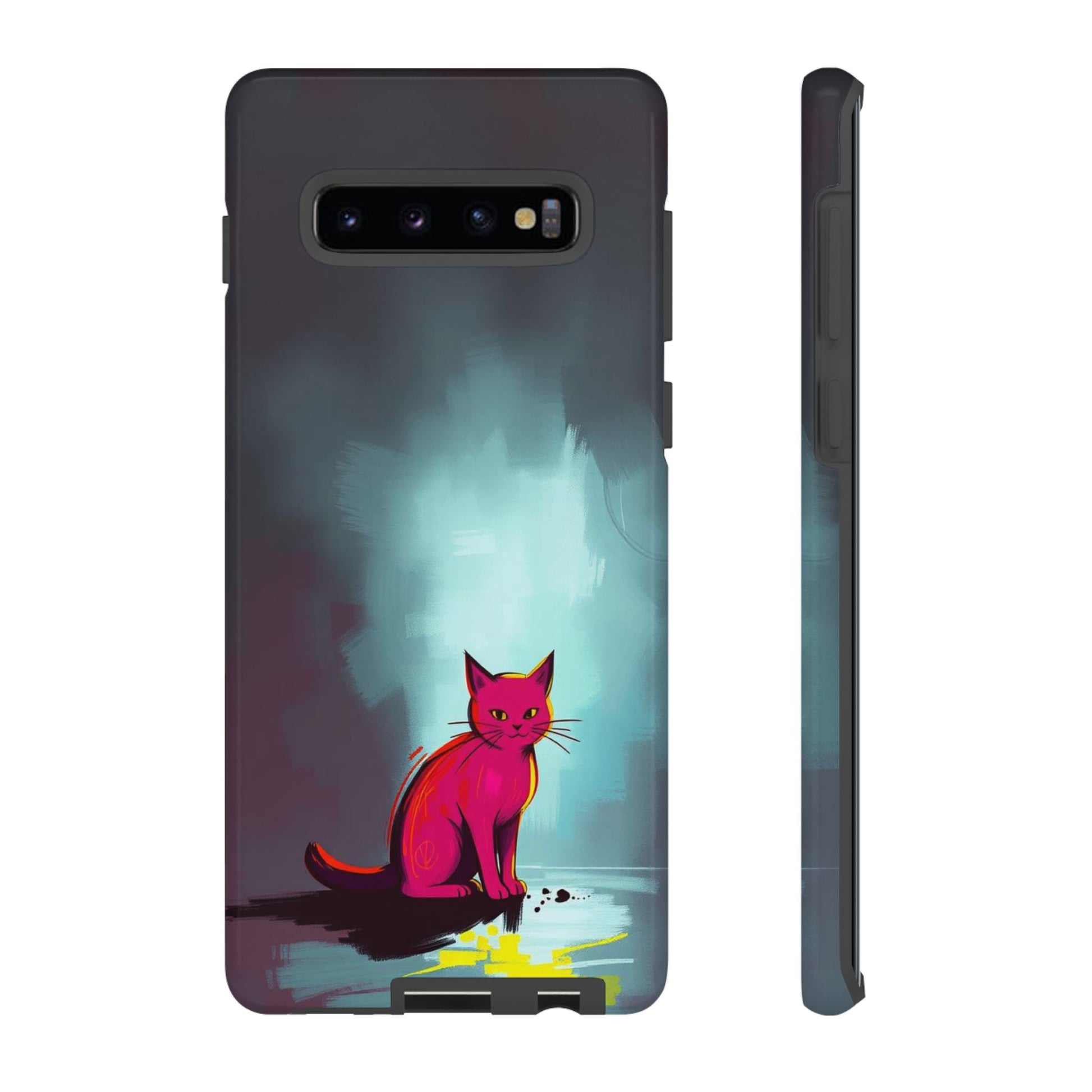 Pop Art Moody Cat Design Phone Case - Multicolor Phone Case - Samsung Galaxy S10 Plus / Glossy