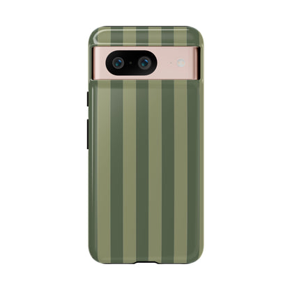 Green Stripe Pattern Phone Case - Green Phone Case - Google Pixel 8 / Glossy