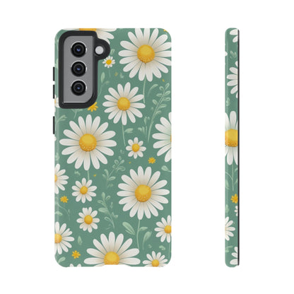 Samsung Galaxy S21 / Glossy Phone Case - Daisies Floral Pattern 1 Phone Case