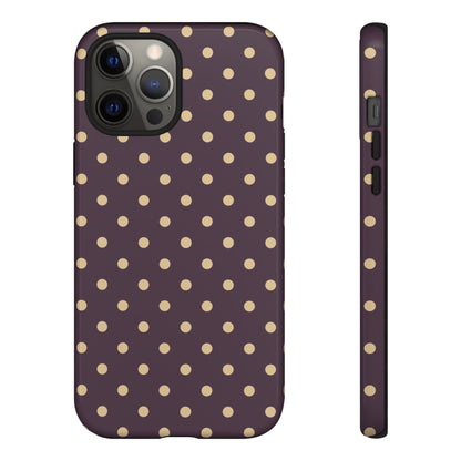 Purple with Yellow Dot Pattern Phone Case