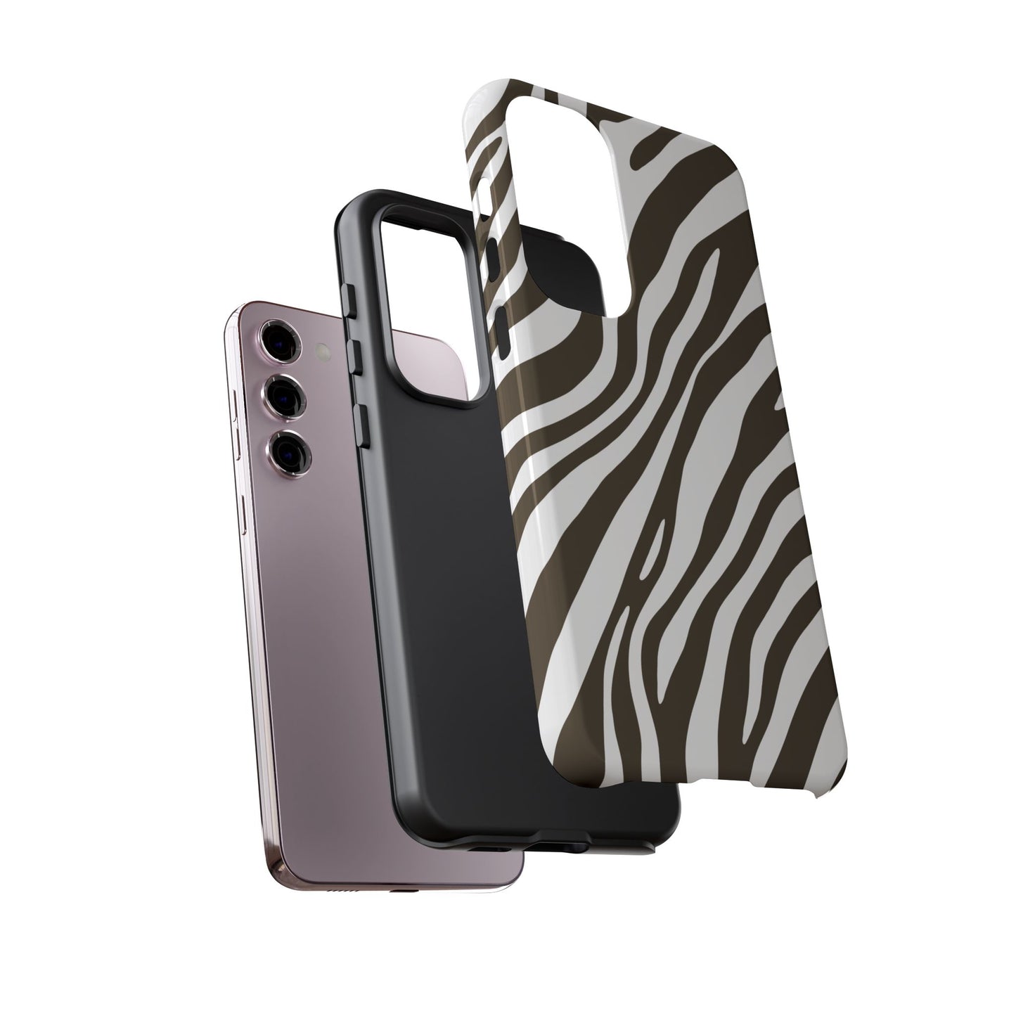 Modern Mocha Zebra Print Phone Case