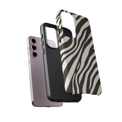 Modern Mocha Zebra Print Phone Case