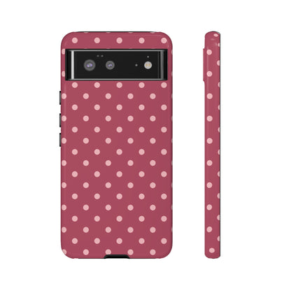 Google Pixel 6 / Glossy Phone Case - ’Pink Dot Pattern’ Phone Case