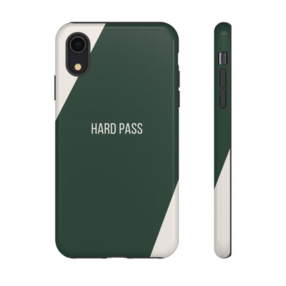 iPhone XR / Glossy Phone Case - Sassy Statement Case ’Hard Pass’ in Green & White