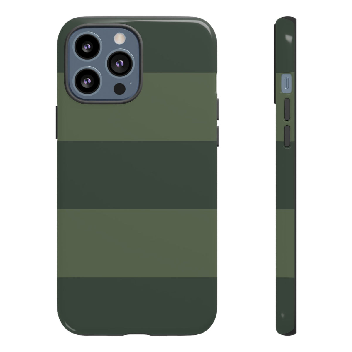 Green Horizontal Stripe Pattern Phone Case - Green Phone Case - iPhone 13 Pro Max / Glossy