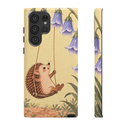 Whimsical Buttercream Hedgehog and Bluebell Phone Case - Yellow Phone Case - Samsung Galaxy S22 Ultra / Glossy