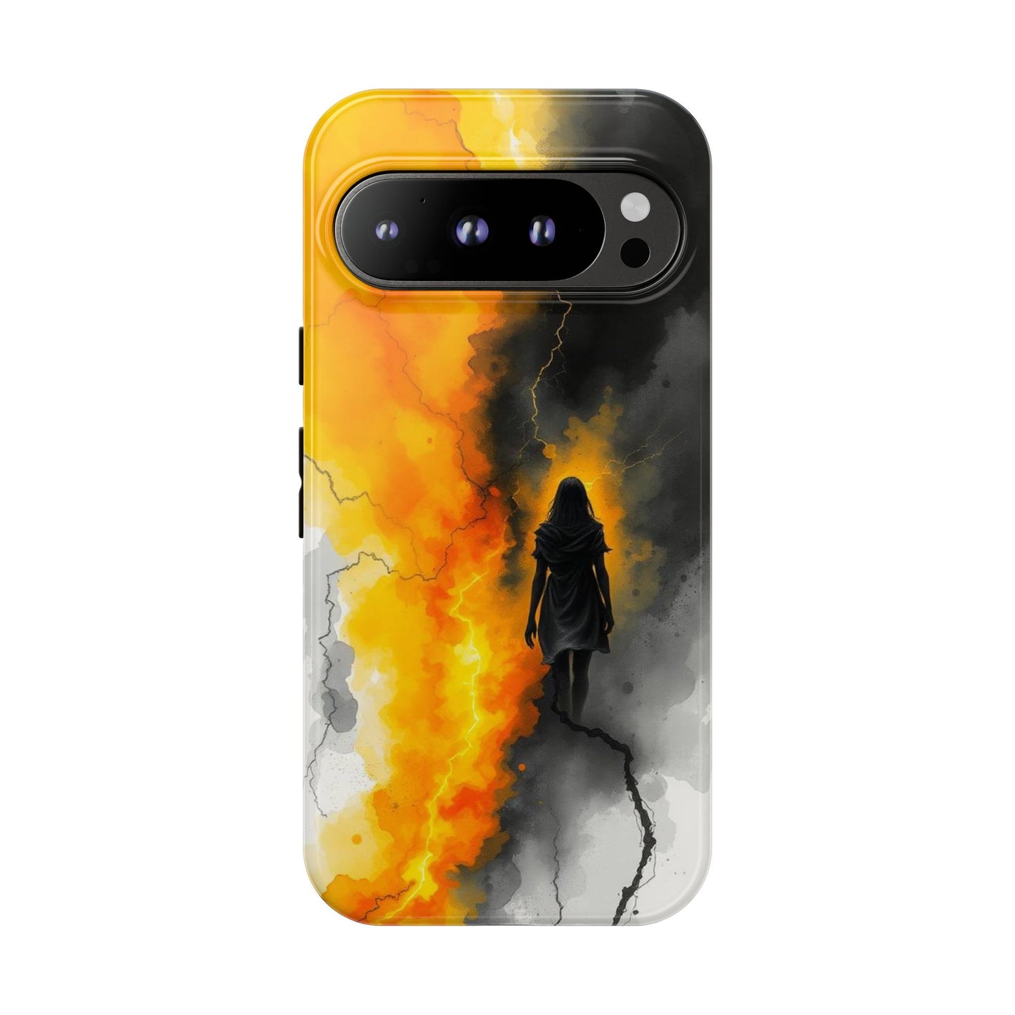 Google Pixel 9 Pro / Glossy Phone Case - Watercolour Gothic Silhouette of a Woman Phone Case