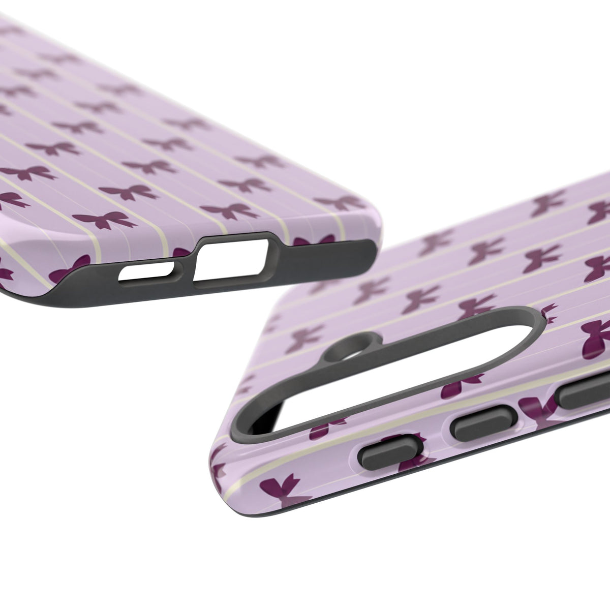 Retro Plum Purple Bow Pattern Phone Case