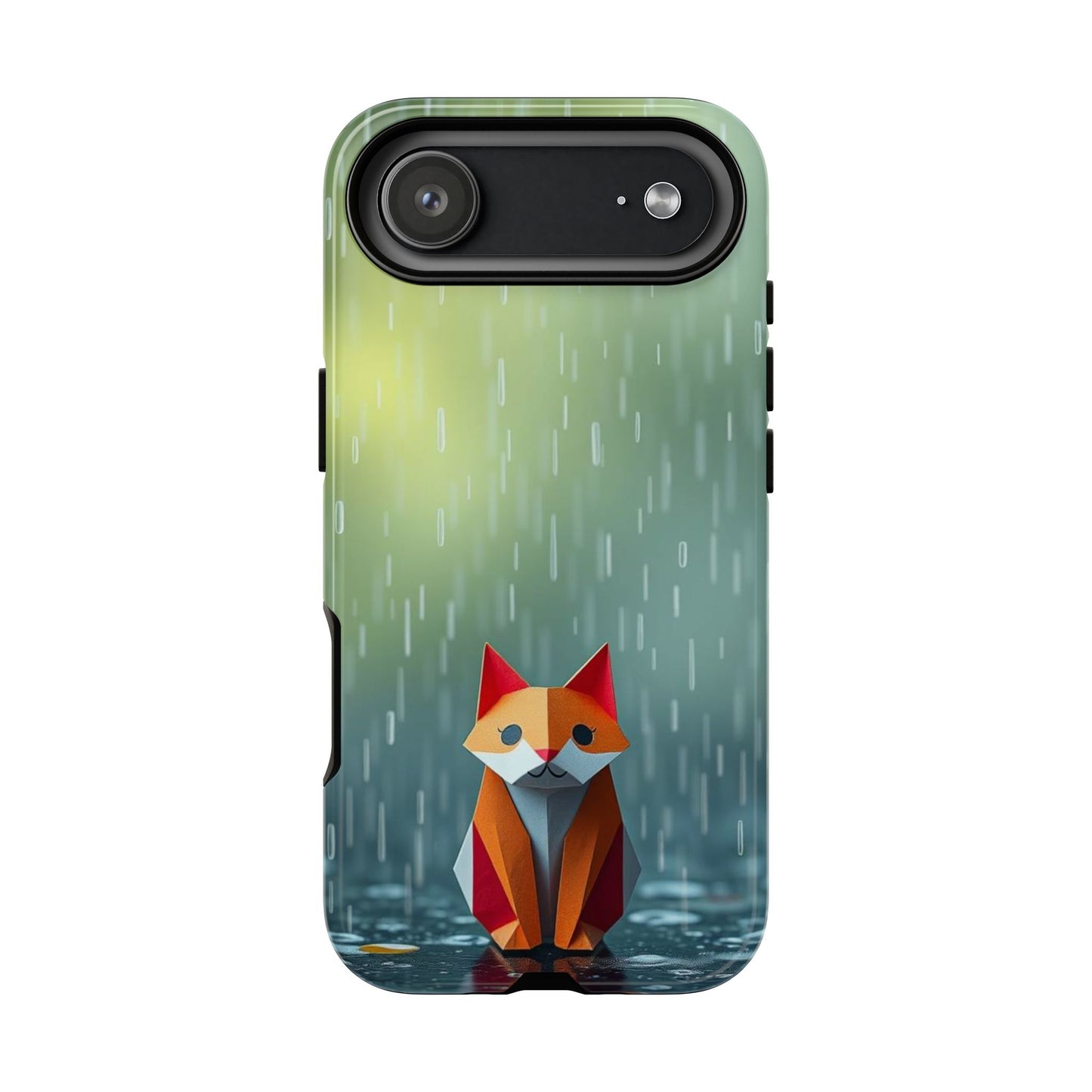 iPhone 17 Air / Glossy Phone Case - Origami ’Soggy Fox’ Design Phone Case