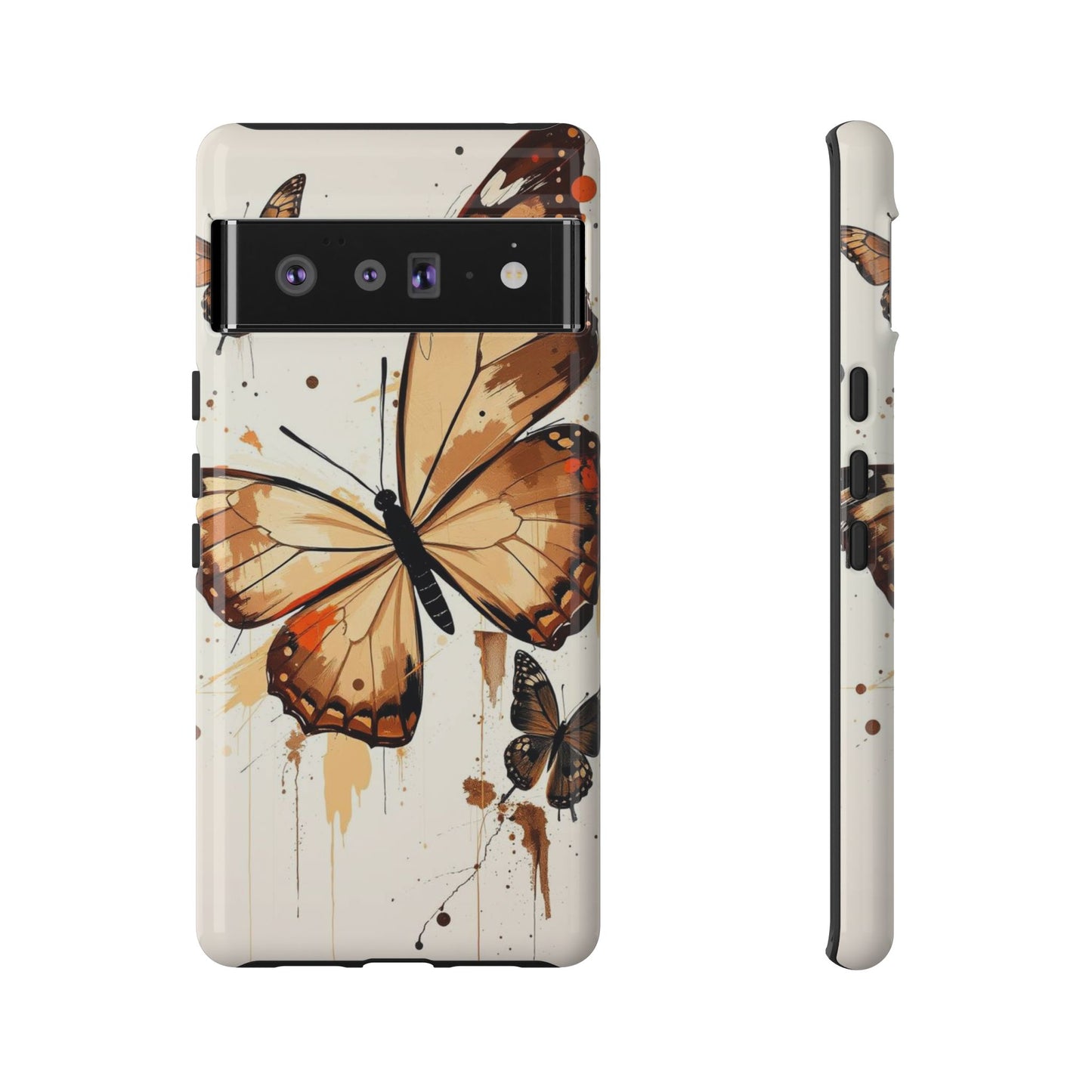 Google Pixel 6 Pro / Glossy Phone Case - Acrylic Style Butterflies Design Phone Case
