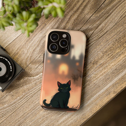 Cute Gothic Cat Design Phone Case - Multicolor Phone Case