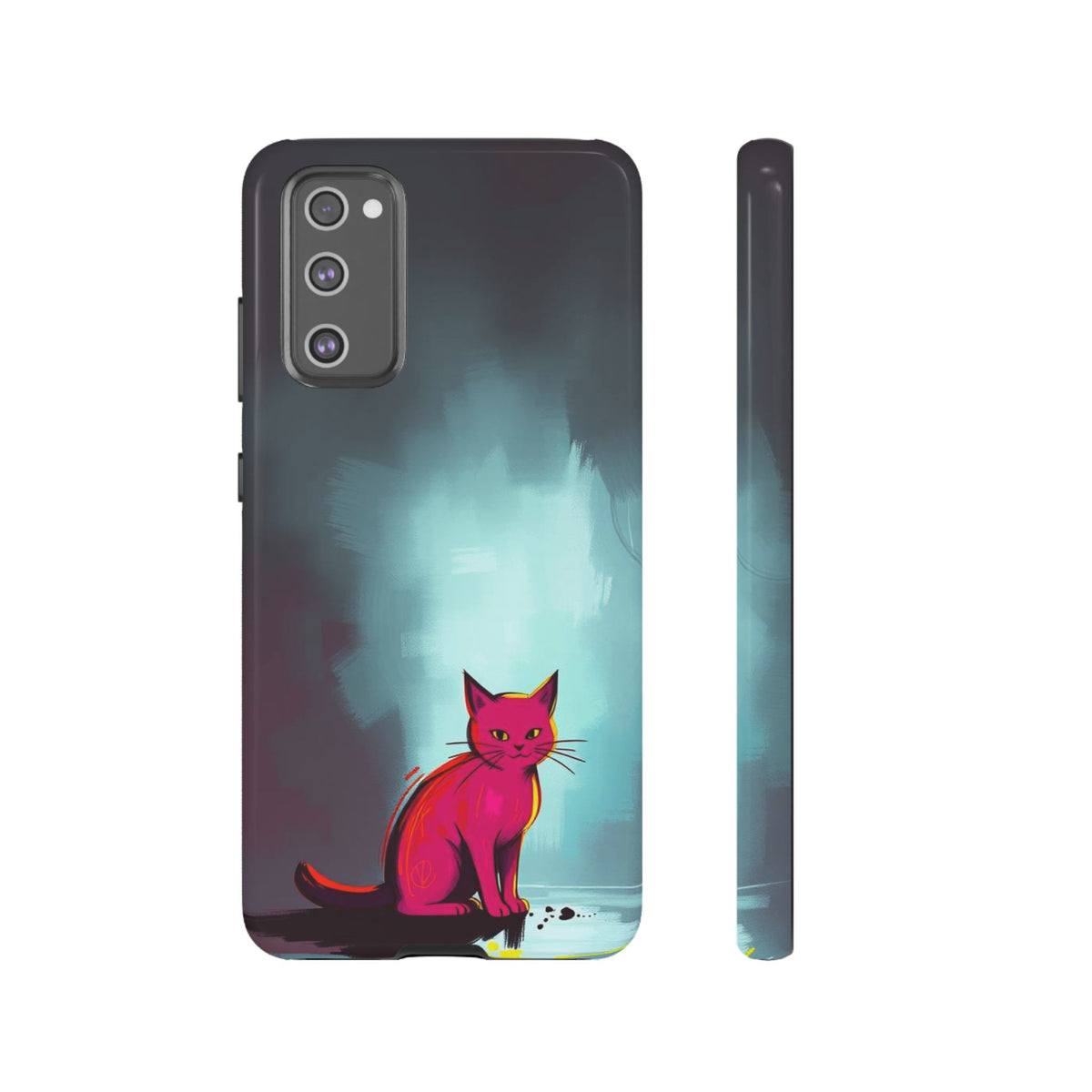Pop Art Moody Cat Design Phone Case - Multicolor Phone Case - Samsung Galaxy S20 FE / Glossy