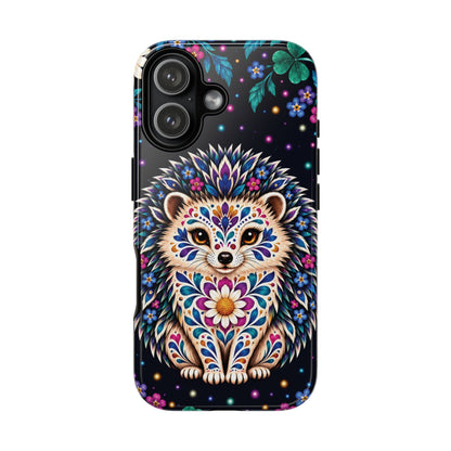 Vibrant Purple and Teal Calavera Hedgehog Phone Case - Multicolor Phone Case - iPhone 17 / Glossy