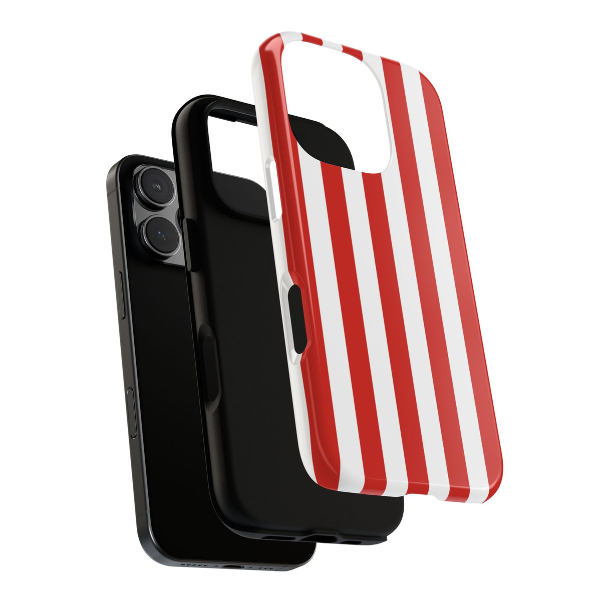 Simple Dark Orange & White Stripe Pattern Phone Case - Orange Phone Case