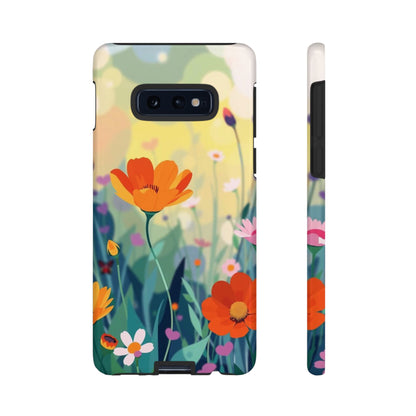 Samsung Galaxy S10E / Glossy Phone Case - Pop Art Style Wildflower Design Phone Case