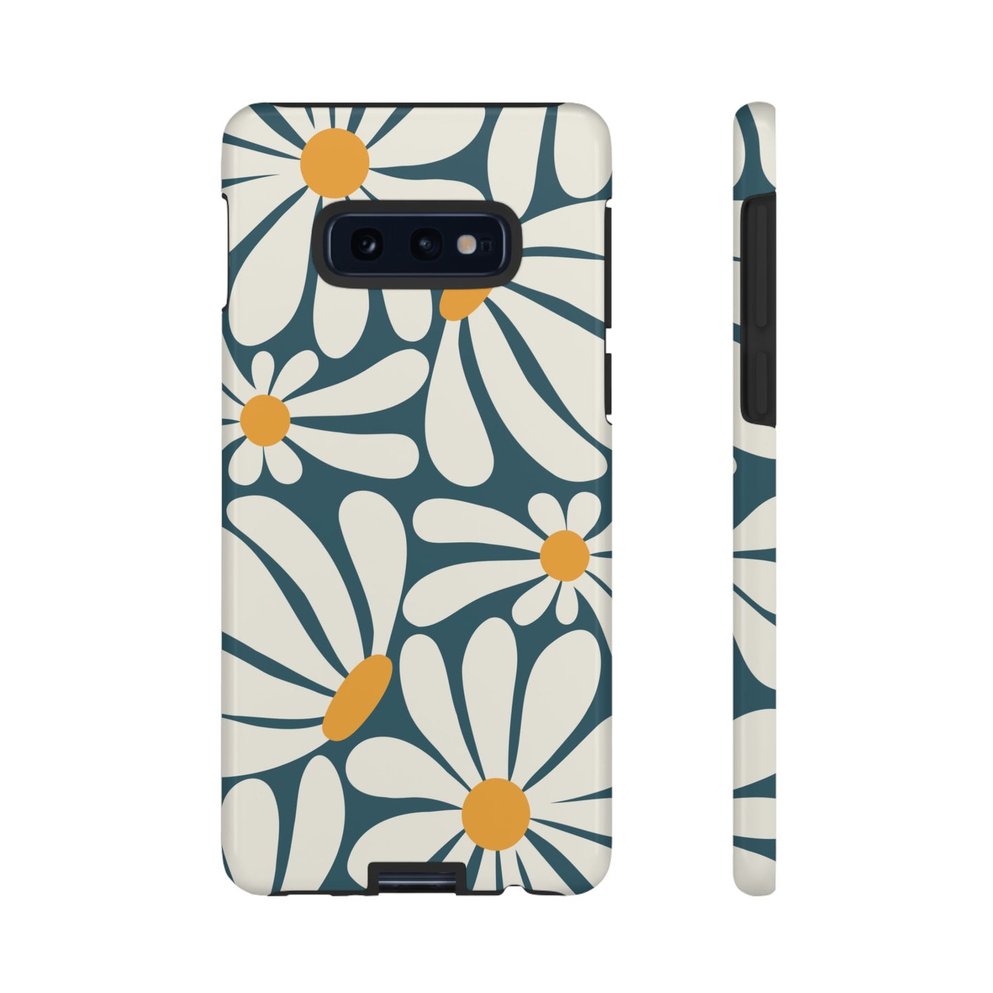 Phone Case - Retro Blue Daisy Pattern Phone Case