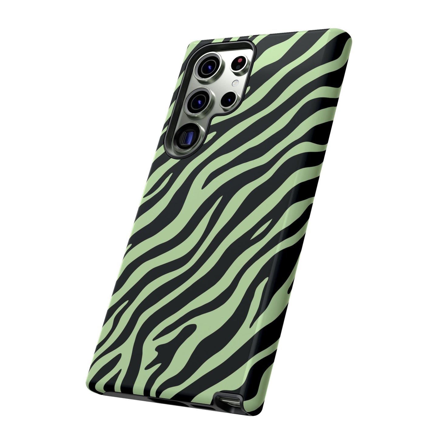 Stylish Mint Zebra Print Phone Case
