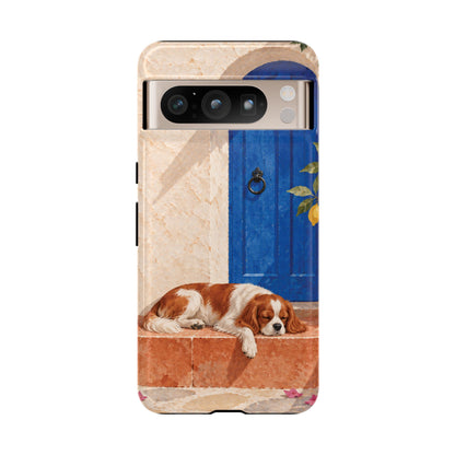 Cavalier King Charles Spaniel Blue Door Siesta Phone Case - Multicolor Phone Case - Google Pixel 8 Pro / Glossy