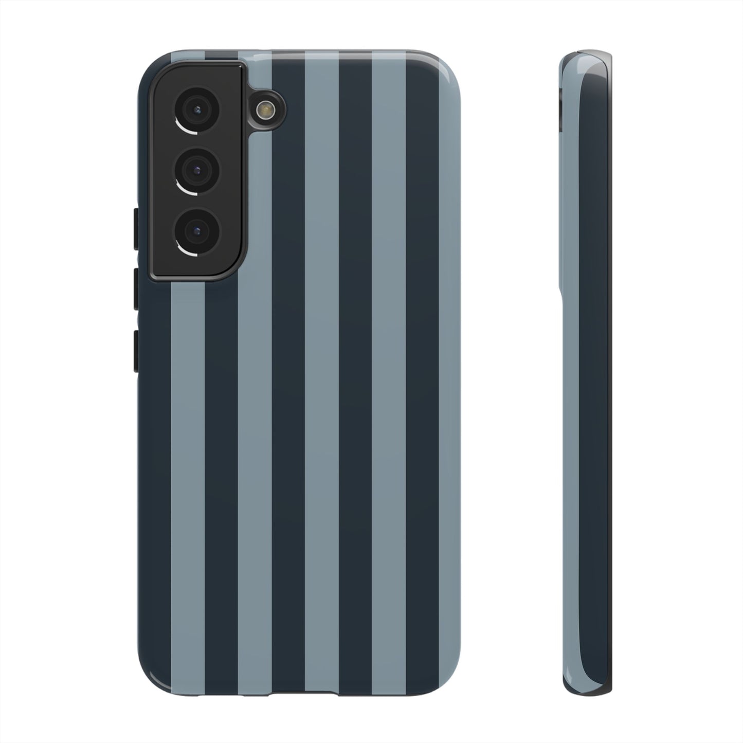 Samsung Galaxy S22 / Glossy Phone Case - ’Dark Blue Stripe Pattern’ Phone Case