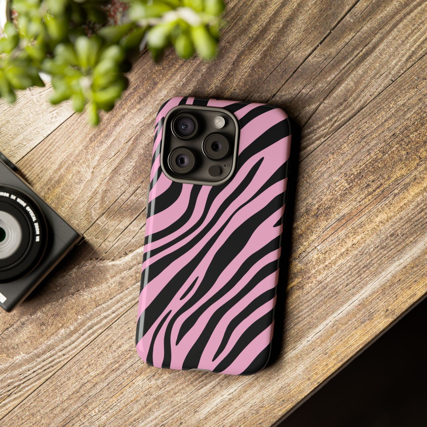 Modern Blush Zebra Print Phone Case
