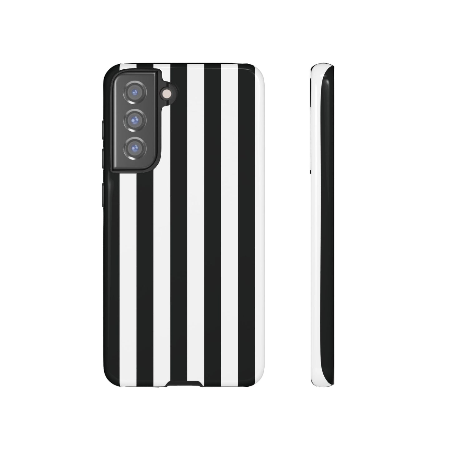 Phone Case - Simple Black & White Stripe Pattern Phone Case