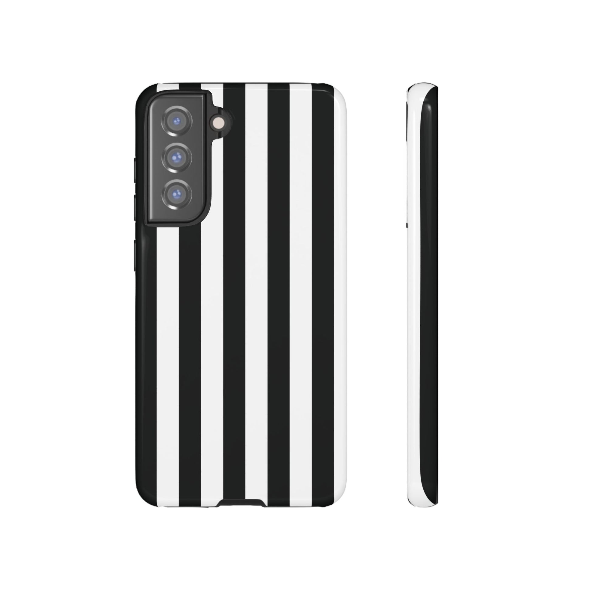 Phone Case - Simple Black & White Stripe Pattern Phone Case
