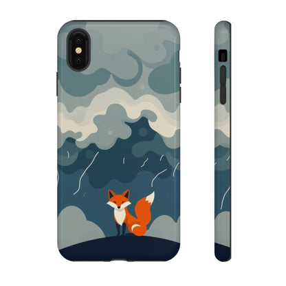 iPhone XS MAX / Glossy Phone Case - Stormy Fox Design Phone Case