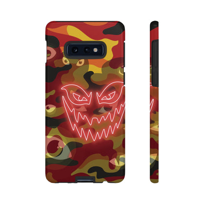 Inferno Neon Face Camo Phone Case - Red Phone Case - Samsung Galaxy S10E / Glossy