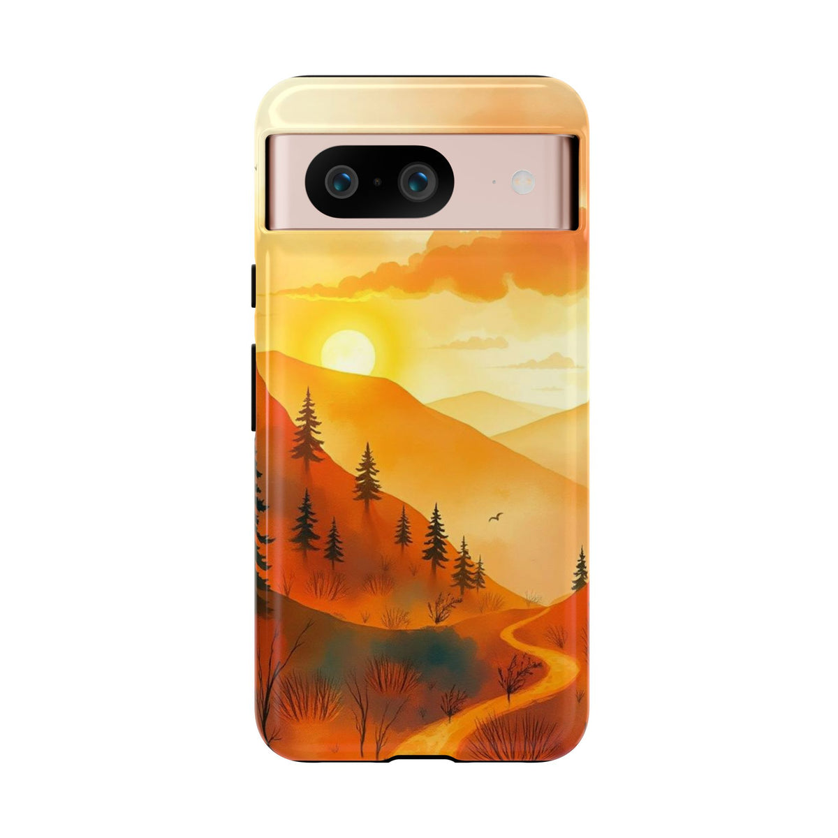 Golden Sunset Design Phone Case - Multicolor Phone Case - Google Pixel 8 / Glossy