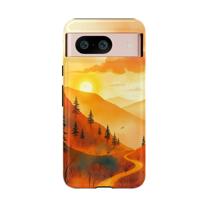 Golden Sunset Design Phone Case - Multicolor Phone Case - Google Pixel 8 / Glossy