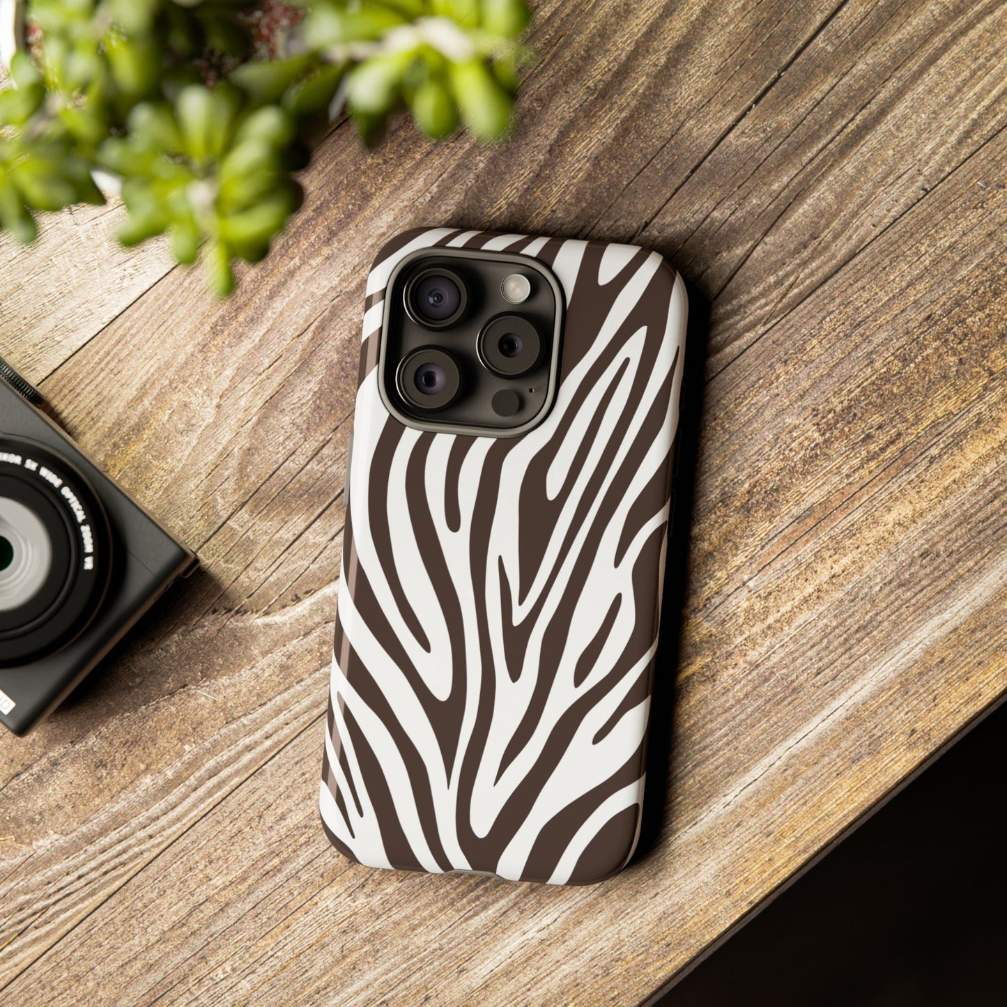 Graphic Brown Tiger Print Phone Case