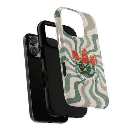 Phone Case - Venetian Jester Mask – Green Retro Soft Revival Phone Case