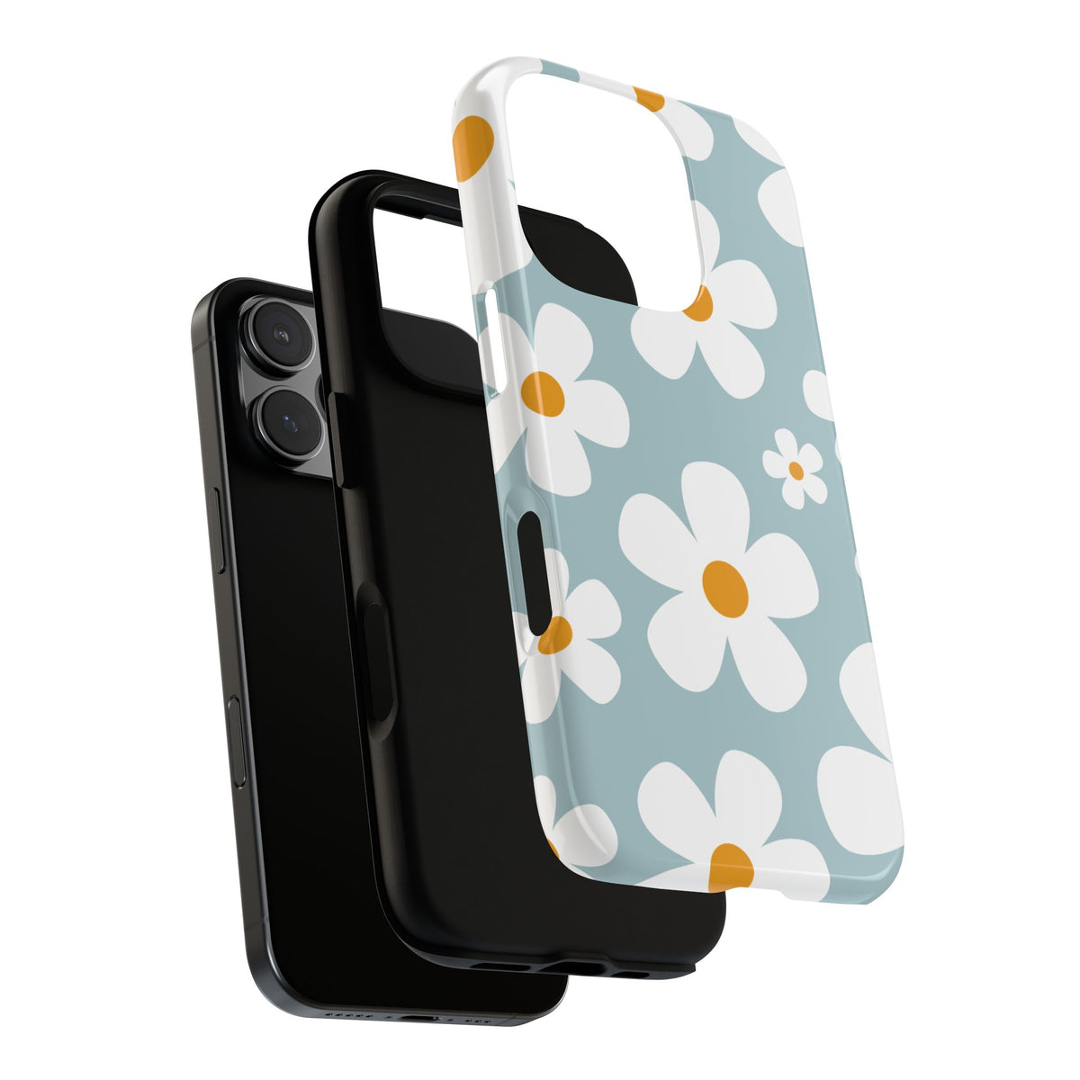Cute Blue Daisy Pattern Phone Case - Blue Phone Case