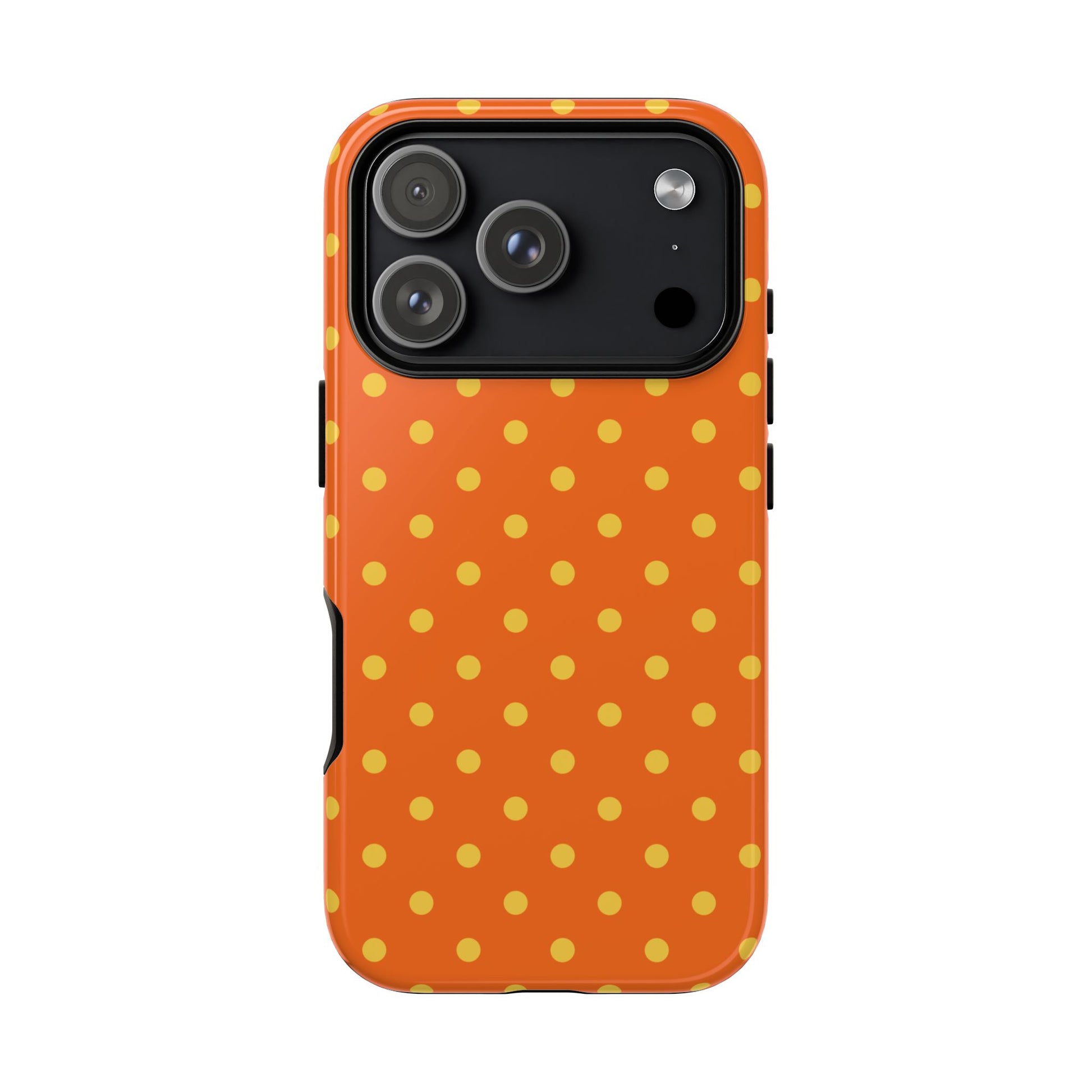 Phone Case - Trendy Orange & Yellow Dot Pattern Phone Case