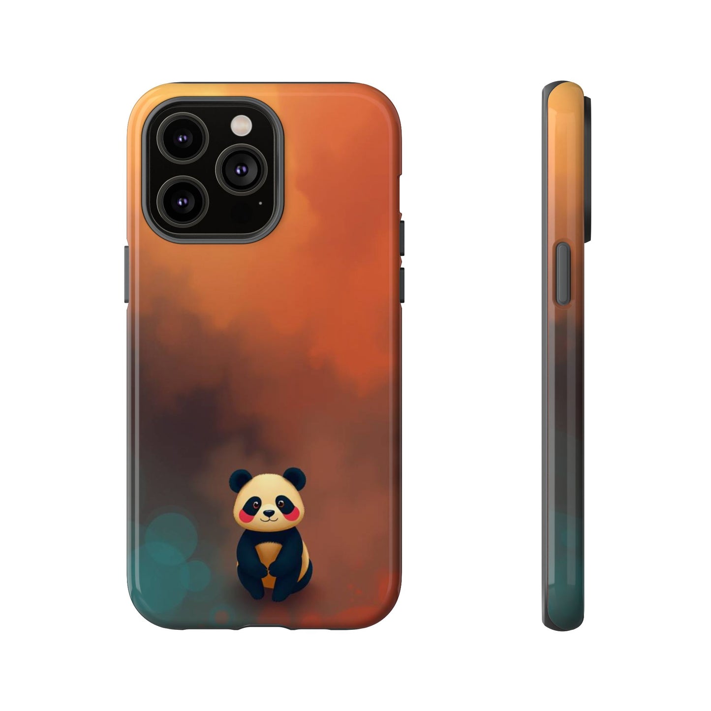 iPhone 14 Pro Max / Glossy Phone Case - Cute Colourful Panda Design Phone Case