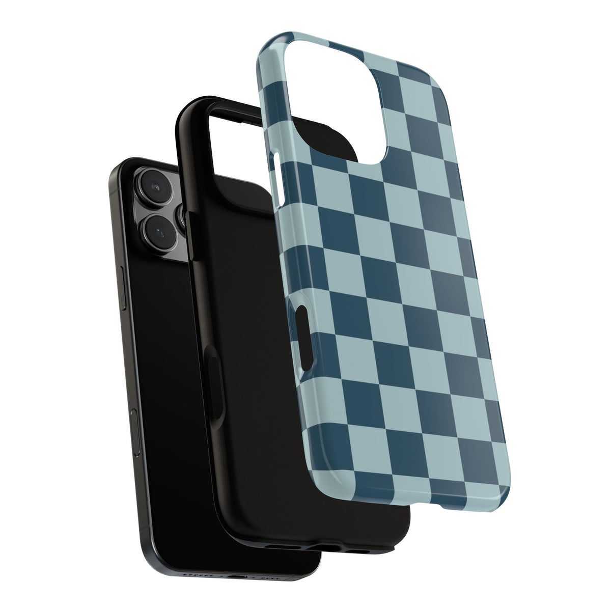 Blue Checked Pattern Phone Case - Blue Phone Case