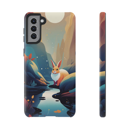 Samsung Galaxy S21 Plus / Glossy Phone Case - Stylised Rabbit Design Phone Case