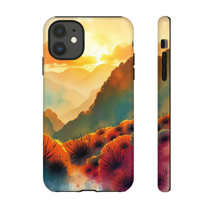 iPhone 11 / Glossy Phone Case - Ideallic Watercolour Sunset Design Phone Case