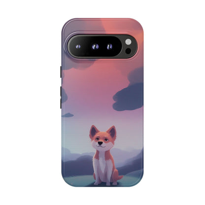 Google Pixel 9 Pro / Glossy Phone Case - Cute Dog & Cloud Design Phone Case