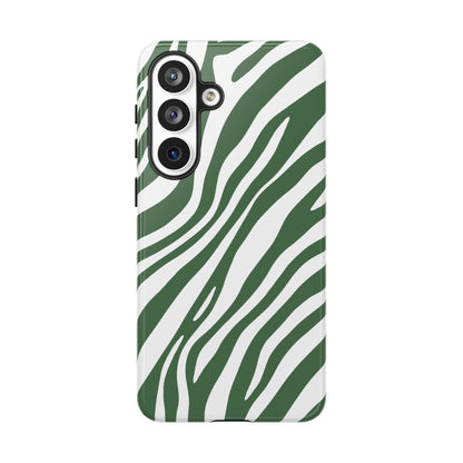 Modern Sage Zebra Print Phone Case