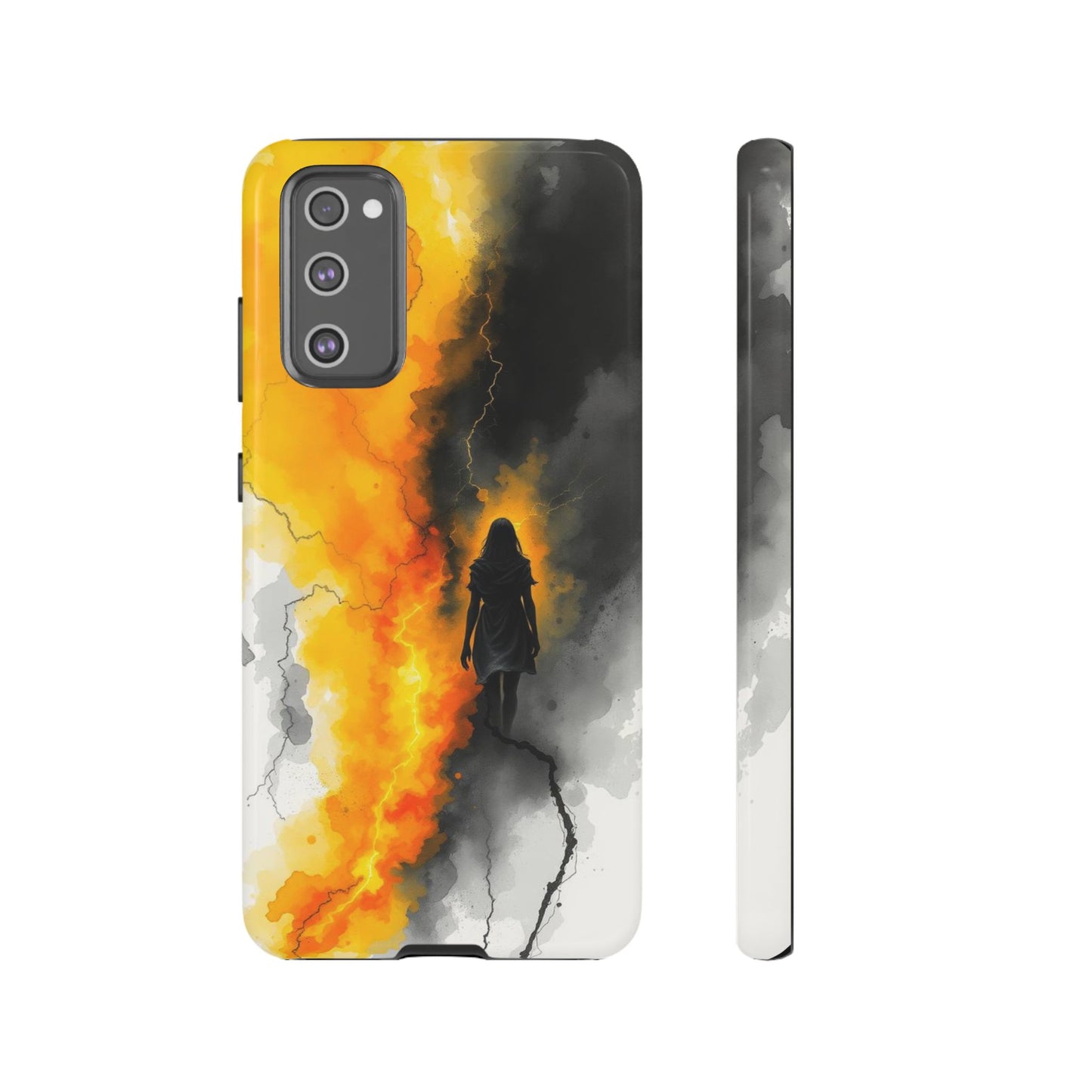 Samsung Galaxy S20 FE / Glossy Phone Case - Watercolour Gothic Silhouette of a Woman Phone Case